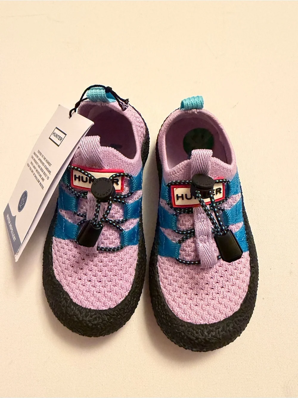 Hunter Kids Lavender and Teal Toggle Water Shoes